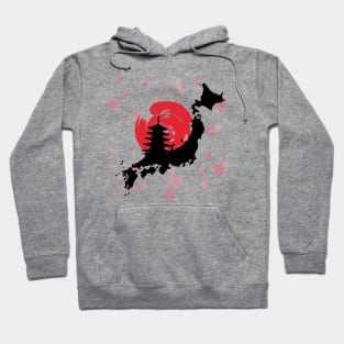 Funny Japan culture lover japanese map traveling lover Hoodie